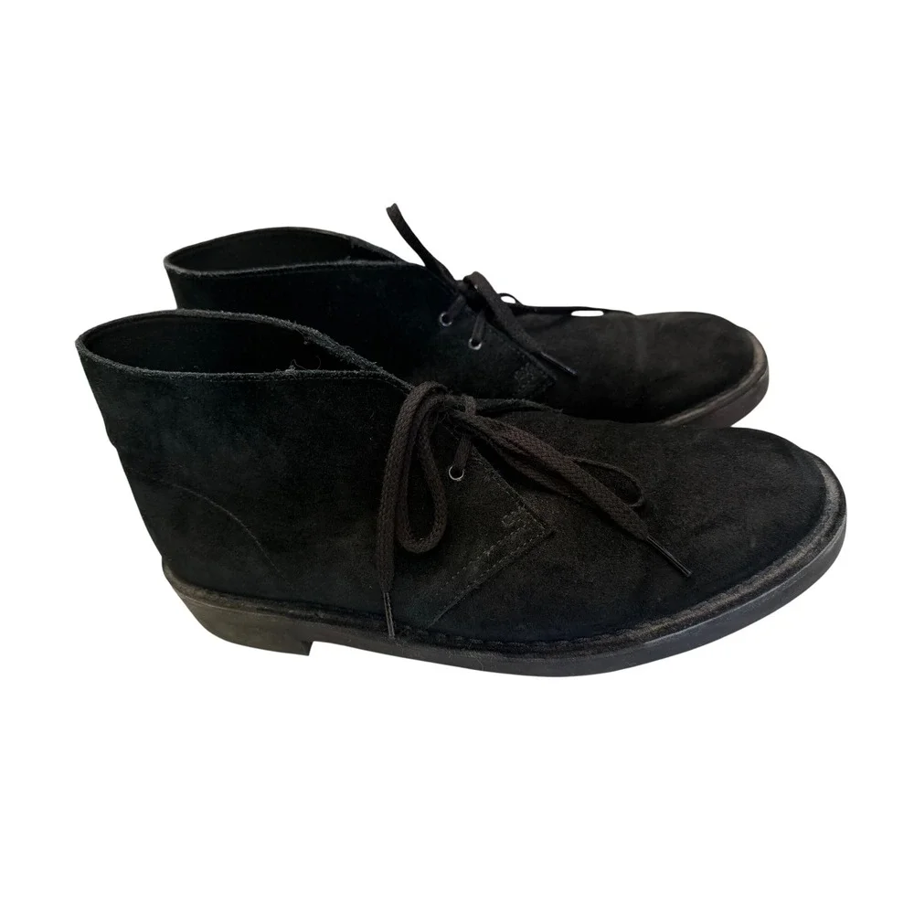 Clarks Collection Mens 10.5 M Black Suede Desert Chukka Boots 260822883105